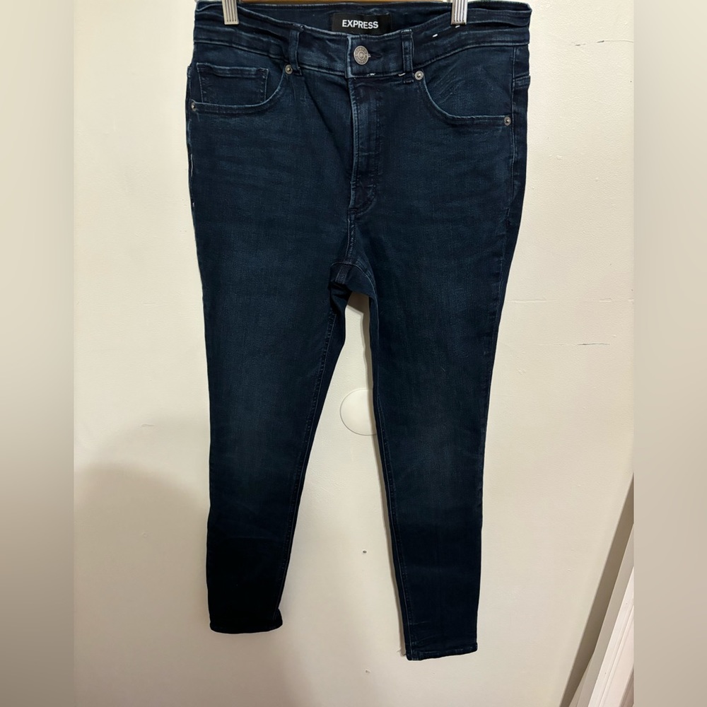 Women’s Express skinny high rise denim perfect legging sz 10r